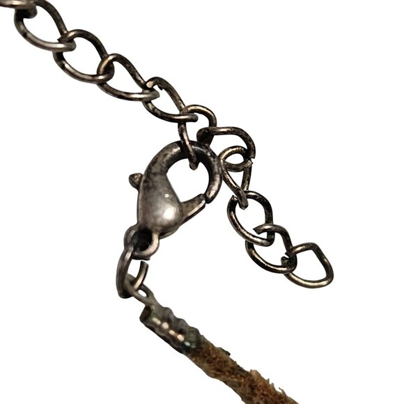 Boho Chic Faux Turquoise Necklace Pendant Beads Leather Cord Southwest Jewelry - Picture 4 of 6